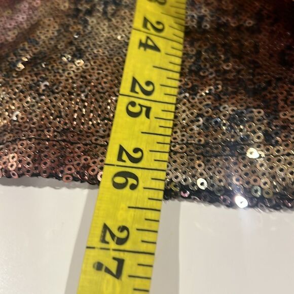 PAPILLON BLANC mini sequined all over top V neck short sleeves - Picture 5 of 6
